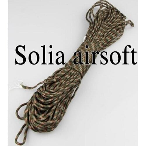 31 meter outdoor survival life saving safe rope for climbing mountain parachute lanyard digital woodland camo