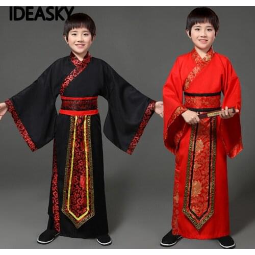 Boys traditional ancient chinese costume chinese traditional tang hanfu dress child clothing cosplay fairy dance kids children