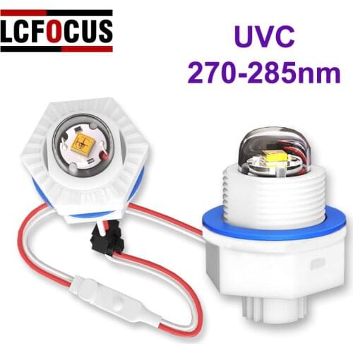 UVC 270nm 275nm 280nm 285nm DC 24V UV LED UV C Lamp For Air Purification, Disinfection And Sterilization