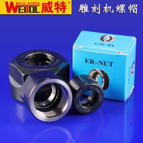 WeiTol free shipping 1 pcs/lot CNC Collet Chuck Repair Parts High Speed ER11 ER16 ER20 ER25 ER32 Clamping Hex Nuts