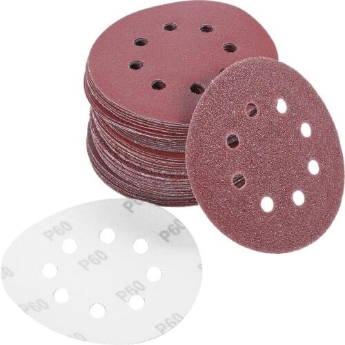 10pcs 125mm Round Sandpaper Disk Polish Grit Loop Sanding Disc 8 Holes Sander Polishing Pad 40-3000
