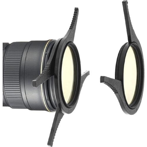 2pcs Plastic Camera Lens Filter Wrench Removal Tool 49 52 55 58 67 72 77 mm Two Sizes Black Photo Studio Accessories