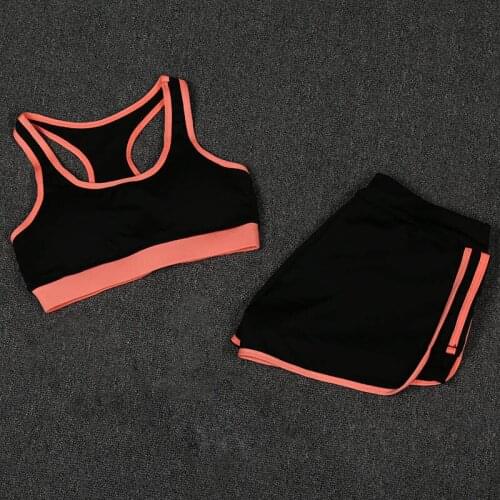 2PCS/set Women New Bra Shorts Sports Outdoor Yoga Clothes Ladies Fitness Quick-drying Breathable Suits Wholesale For Female Lady