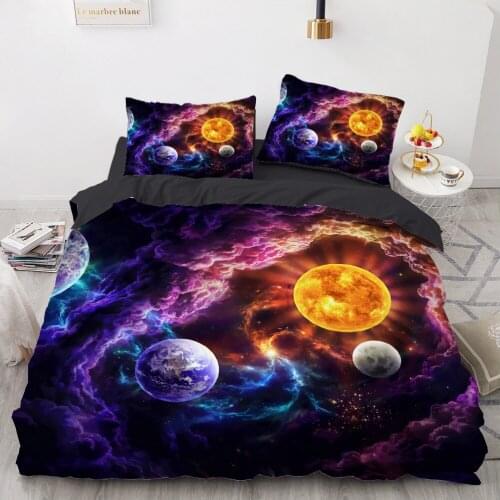 Duvet Cover 3d Galaxy King Size Quilt Cover Queen Bedding Set 3 Pcs Super King Comforter Set Full Size Bed Sets Beautiful