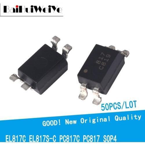 50PCS/LOT EL817C EL817S-C PC817C PC817 SOP4 Optocoupler Isolator SOP-4 New Original IC amplifier chip Good Quality