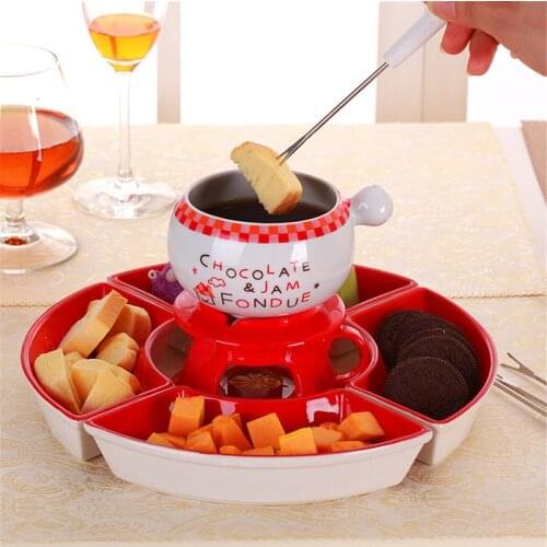 6PCS/Set Stainless Steel Chocolate Cheese Fruit Dessert Hot Pot Fondue Melting Skewer Kitchen Tableware Tools