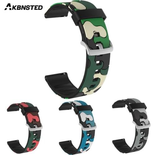 AKBNSTED Sport Strap For Huami Amazfit Bip GTR GTS / 2 Mini 20mm 22mm Smart Band For Samsung Galaxy Watch 3 Wristband Bracelet