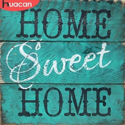 HUACAN 5d Diamond Painting Sweet Home DIY Mosaic Needlework Full Square/Round Diamond Embroidery Landscape Wall Art