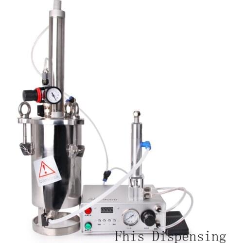 Automatic Dispensing Machine Yellow Plastic UV Latex Latex Machine Cylinder Piston Pressure Barrel 2l Single Liquid