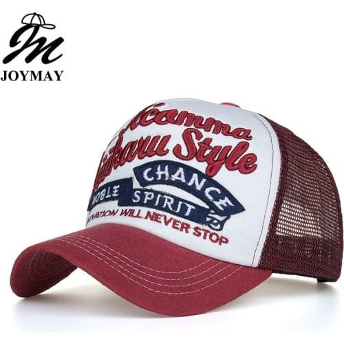 JOYMAY 2018 Spring summer New Sun hat Shading Cap Fashion style unisex embroidery Mesh Baseball Cap Casual leisure hat B511