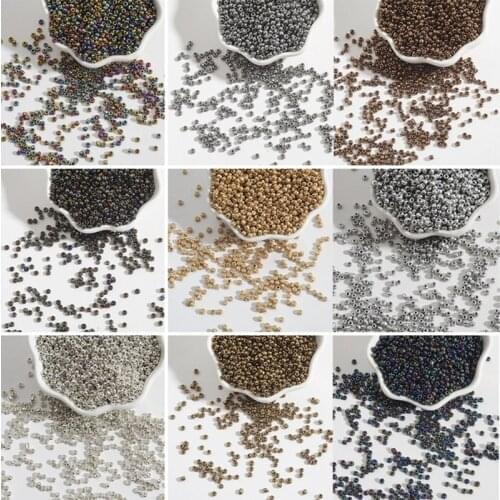 DIY beaded accessories transparent symphony metal color rice beads cross stitch glass millet beads diy loose beads handmade