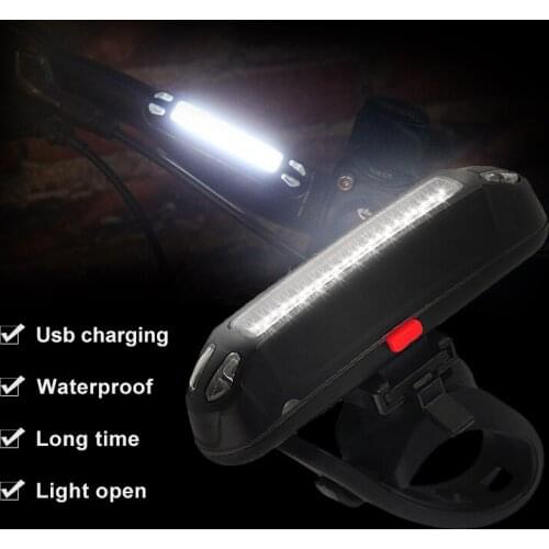 Bike Light Front Light LED USB Rechargeable Mountain Bike Cycling 6Modes Flashlight Rear Tail Lamp Safety Warning Light
