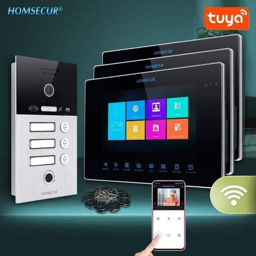 HOMSECUR 7" Hands-free WIFI Video&Audio Home Intercom Electric Lock Supported BC131HD-3S+M719WF-B