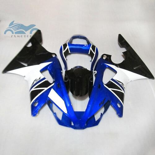 Customized motorcycle fairing Kits Fit for YAMAHA 2000 2001 YZFR1 00 01 YZF R1 ABS plastic sports racing fairings kit blue white
