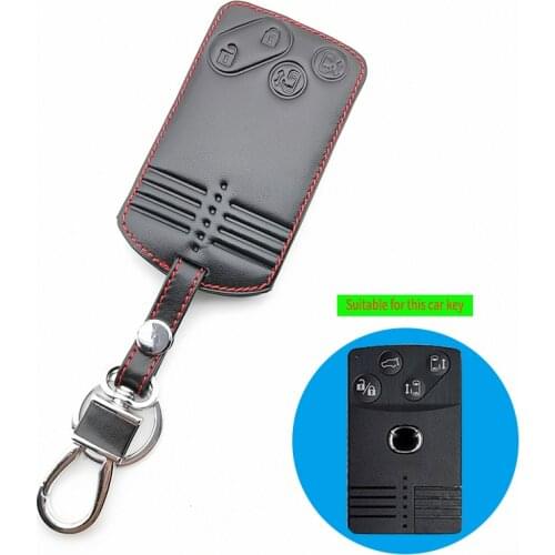 Remote Leather Car Key Fob Case Cover Protector Wallet Remote For Mazda 5 6 8 M8 CX-7 CX-9 4 Buttons Smart Key