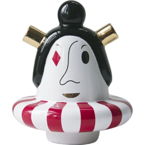 Creative Portrait Face Ceramic Sculpture Model Room Nordic Ornaments Witch Home Living Room Decoration Desk Accessories Gift