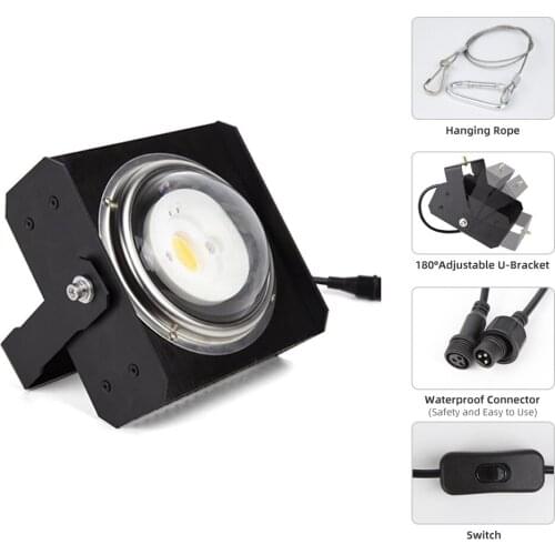 Hydroponics COB LED Grow Light Full Spectrum 100W LED Plant Grow Lamp for Indoor Greenhouse Plants Veg & Flowering Stage