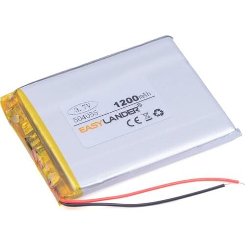 504055 3.7V 1200mAh Rechargeable Li-Polymer Li-ion Battery For mp3 mp4 mp5 phone DVR GPS power bank IPTV lexand sa 5 054055