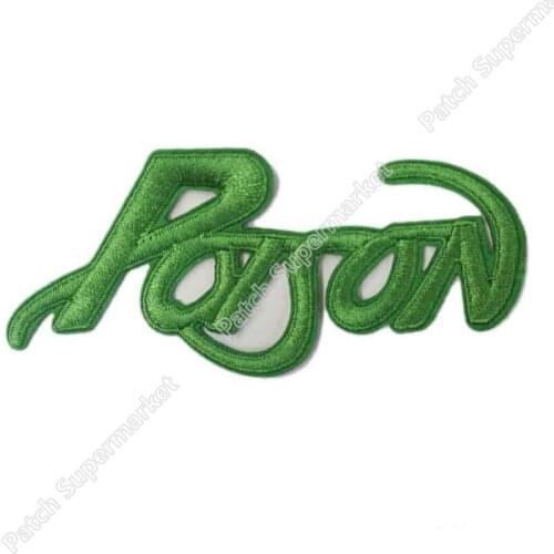 Poison Logo 80s American Glam Iron On/Sew On Patch Tshirt TRANSFER MOTIF APPLIQUE Rock Punk Badge Wholesale
