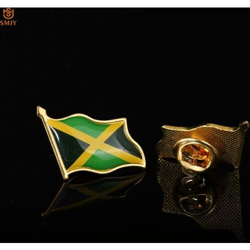 Jamaican National Pride Flag Pin Fashion Jacket Tie&Suit Lapel Enamel Brooch Badge Costume Jewelry Collection