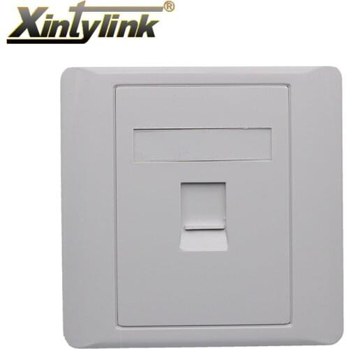 Xintylink rj45 Socket panel jack modular 1 Port cat5e cat6 white Keystone pc Wall Face plate Faceplate toolless computer 86mm