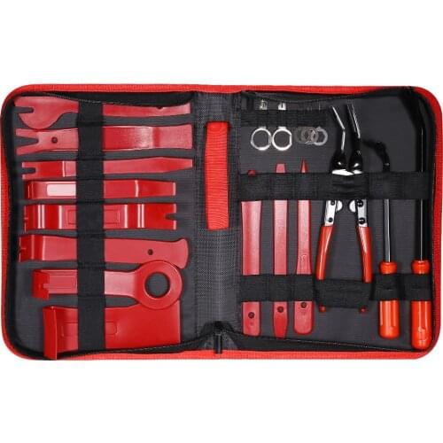 Wonvon 20Pcs Trim Removal Tools Set Car Panel Door For Audio Trim Removal Tool Kits Auto Clip Pliers Fastener Remover Pry Tooler