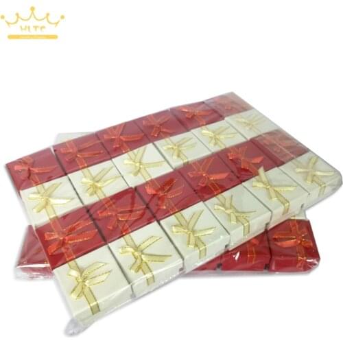 Wholesale 24pcs/lot 3 Colors Jewelry Display Box Ring Box Earrings 5*5*3.3cm Card Board Packaging Gift Box