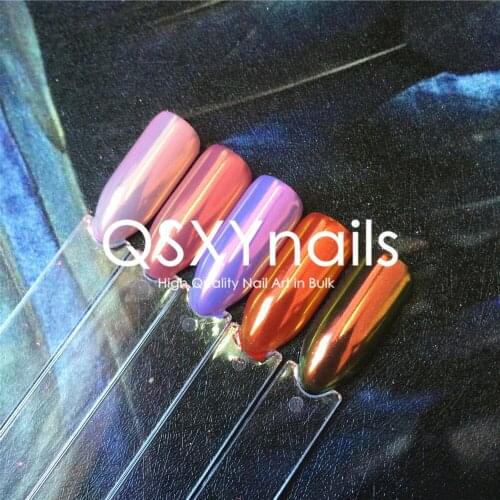 WHOLESALE 50g Orange Aurora Pigment Neon Powder Mermaid Unicorn Chrome Mirror Glitter for Nail Art Gel Nail Polish