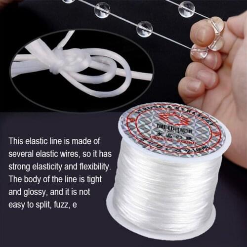 60m/Roll Strong Elastic Crystal Beading Cord 1mm for Bracelets Stretch Thread String Necklace DIY Jewelry Making Cords Line