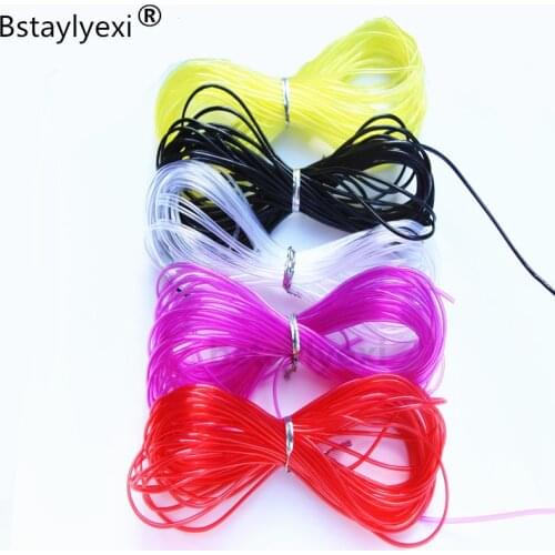 10 Meter Transparent Color 2mm Hollow Rubber Tubing Jewelry Cord Cover Memory Wire