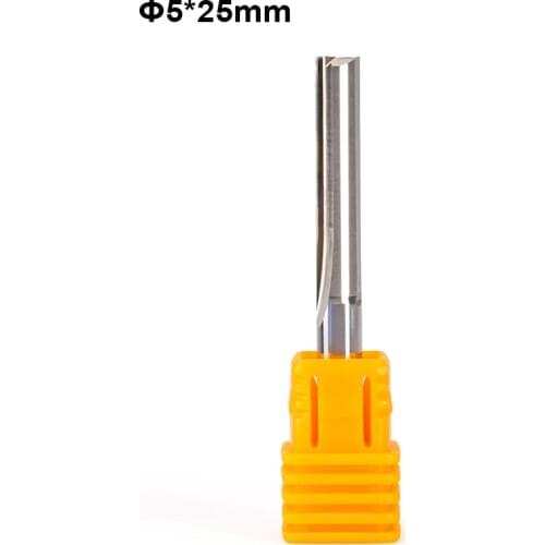 10pcs Shank 5mmTwo Flutes Straight Carving Tool Double Flutes CNC Router Bits Straight Wood MDF Engraving Cutters 25mm CEL