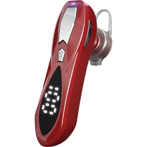 REXLIS 1PC Wireless Earpiece with Battery Display V5.1 Hands-Free Earphone with Built-in Mic