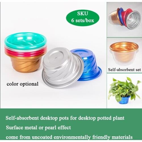 Self Watering Irrigation Flower Plants Pot For Garden Indoor Home or Office Decoration Plastic Gardening plant stand supplies