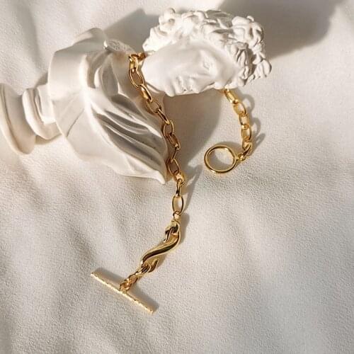 Silvology 925 Sterling Silver Oval Chain Bracelets S Shape Chain O T Button Elegant Stylish Bracelets Forwomen Party Jewelry