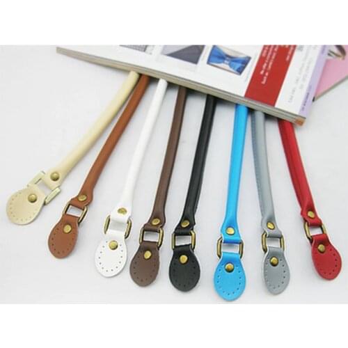 1Pair 40CM Bag Straps Shoulder Belt Replacement Detachable Split Leather Handbag Handle Belts Gold Buckle Bag Accessories KZ0001