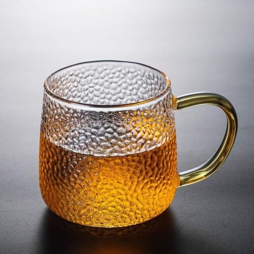 2020 Japanese Style Handmade Hammered Glass Water Cup Creative Home Green Tea Cup Beer Cold Drink Juice Cup with Office Tea Cup