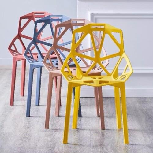 Living Room Furniture Home Chair Light Luxury Plastic Backrest Stool Desk Makeup Leisure Nordic Net Red Dining Modern Minimalist