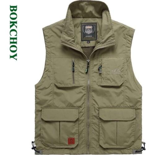 Thin Outdoor Quick-drying Sleeveless Jacket Photography Fishing Multi-pocket Casual Vest Vest Men Vest 7838
