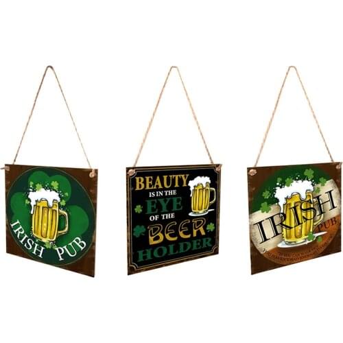 Vintage Style Wood Irish Pub Plaque Poster Diner Bar Hanging Home Decor