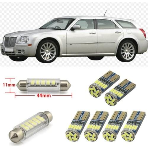 Interior led Car lights For Chrysler 300c touring lx estate 44MM T10 dome bulbs for cars error free License Plate Light 10pc/lot