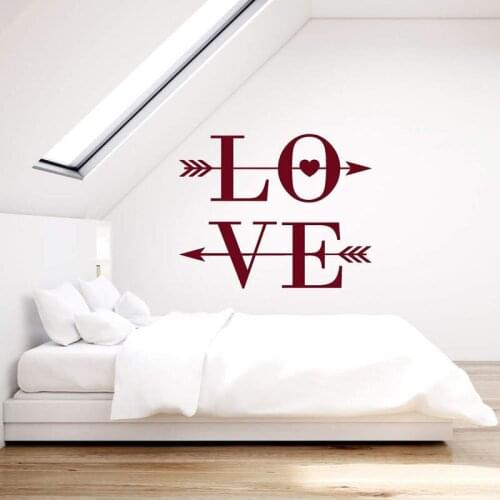 YOYOYU Quotes Love Heart Wall Sticker Love Wall Decal For Girl Rooms Store Window Vinyl Home Decor Removable Mural DIY ZW370