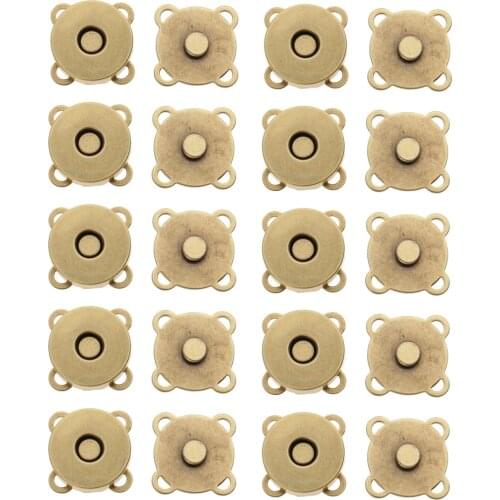 20 Sets Clasp Purse Snaps Closure 14mm Sewing Button Bag Press Stud