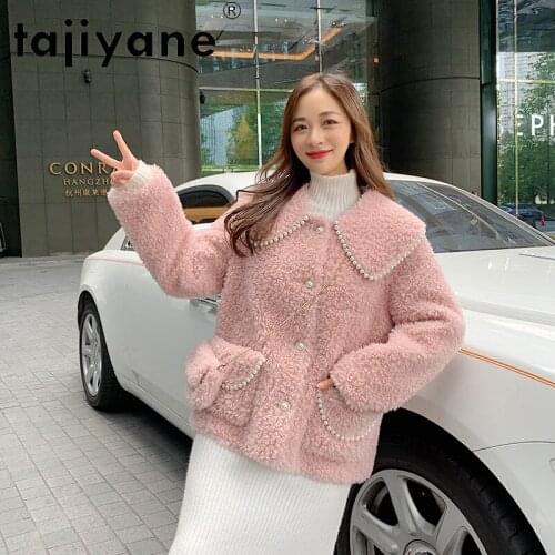 Tajiyane Winter Clothes Women Real Fur Coats Woman 100% Wool Jackets Womens Sheep Fur Clothing High Quality Mujer Parkas TN1671