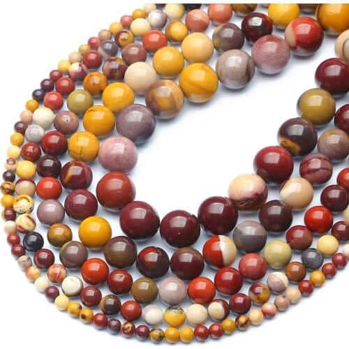 1PCS/Bag Natural Mookaite Jasper Stone Round Beads For Womens DIY Jewelry Necklaces Bracelets Making Earring Accessories