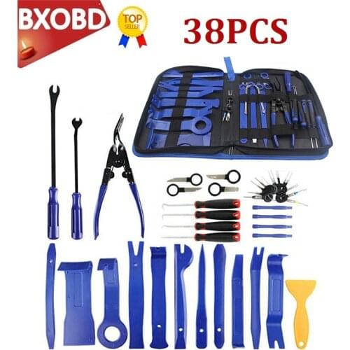7/19/38PCS Auto Car Opening Repair Tool Set Interior Door Clip Panel Trim Dashboard Removal Tool Kit Car Pry Tool Repair