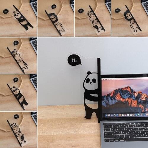 1PC Computer Cartoon Reminder Message Memo Board Acrylic Monitor Sticky Notes Office School Supplies Computer Side Message Board