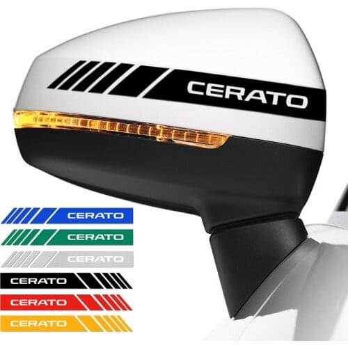 2pcs/pair Car Sticker Rearview Mirror Side Decal Stripe Vinyl for KIA cerato Auto Exterior Stickers styling