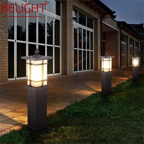86LIGHT Outdoor Lawn Lamp Solar LED Waterproof Modern Patio Garden Light For Home Porch Garden Villa