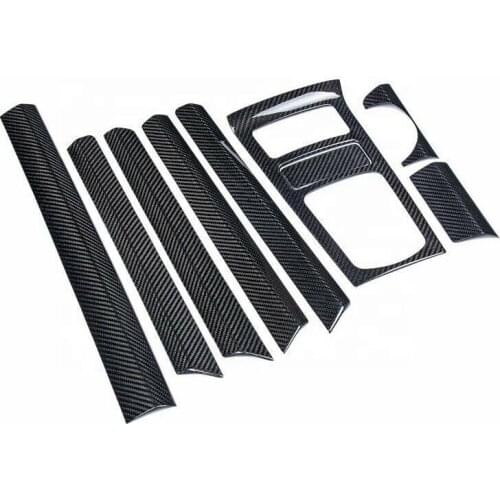 3K Carbon Fiber Interior Trim Center Panel Cover Car Accessories for Porsche Cayenne 9pcs