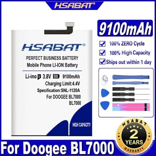 HSABAT BL7000 8450mAh Battery for DOOGEE BL7000 free tools + tracking number